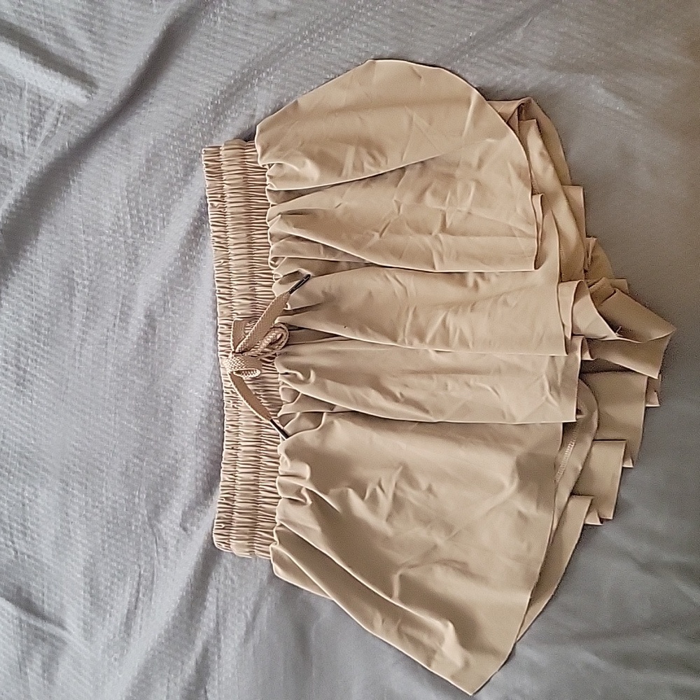 Tan silk shorts never worn